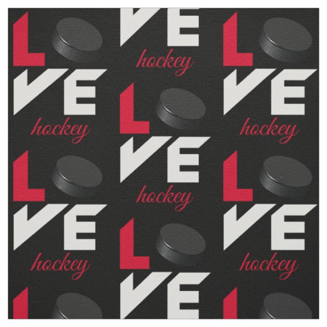 Love hockey fabric (Swatch)