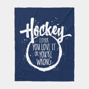 Love Hockey Fleece Blanket