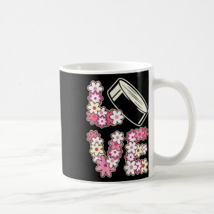 Love Hockey Groovy Hippie 60s 70s Teen Girl Ice Ho Coffee Mug