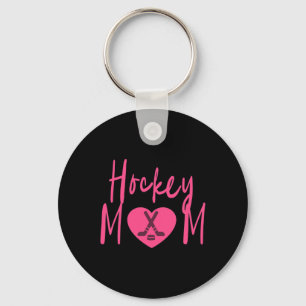 Love Hockey Mom Key Ring