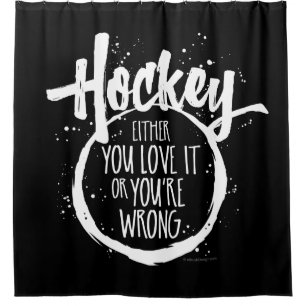 Love Hockey Shower Curtain