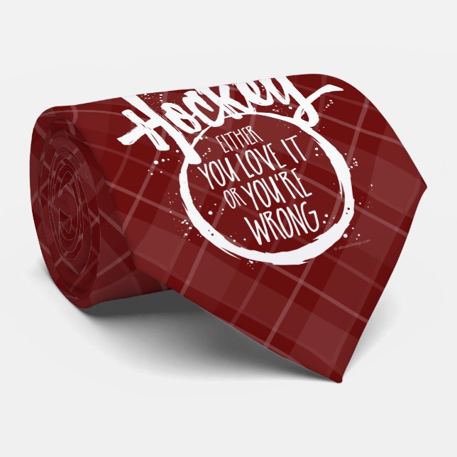 Love Hockey Tie (Rolled)