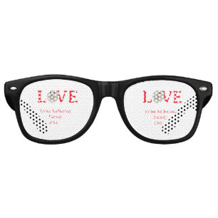 Love holidays cat photo pet family name bold lette retro sunglasses