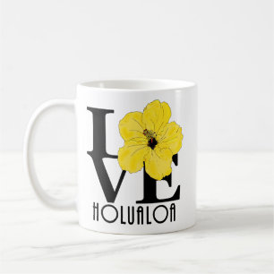 LOVE Holualoa Yellow Hibiscus 11oz Coffee Mug
