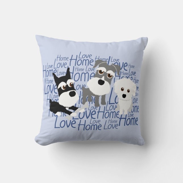 Love, Home - Custom Schnauzer Pillow (Front)