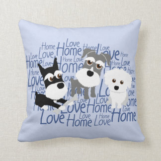 Love, Home - Custom Schnauzer Pillow