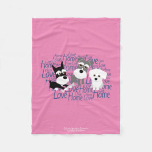 Love, Home - Customisable Schnauzer Fleece Blanket