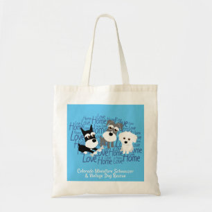 Love, Home - Schnauzer Tote Bag (Blue)