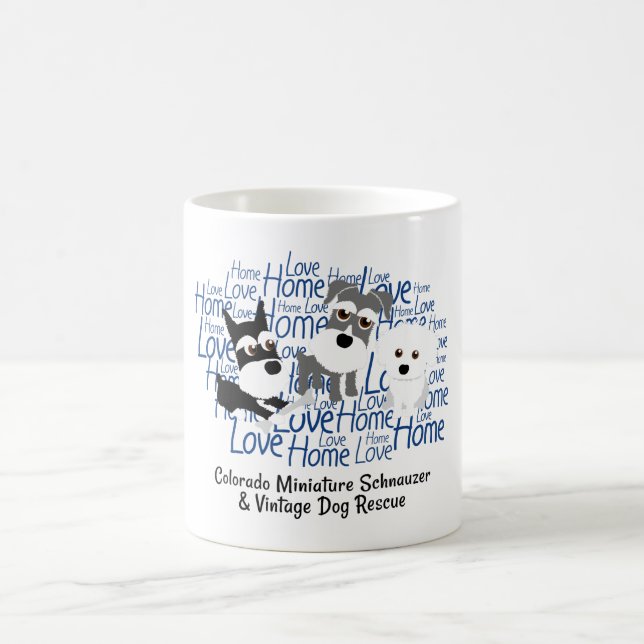 Love, Home - Schnauzer White Mug (Center)