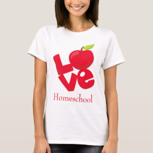 Love Homeschool Red Apple T-Shirt