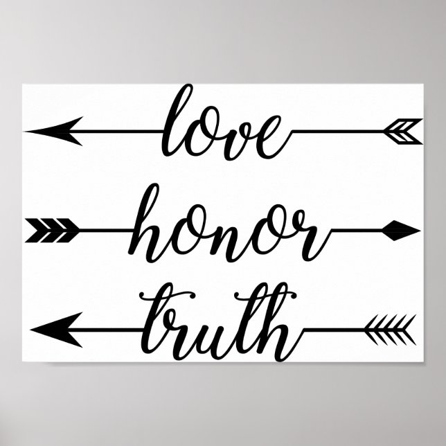 Love Honour Truth Poster (Front)