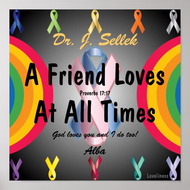 Love Honours Friendship Poster-Customise Poster (Front)