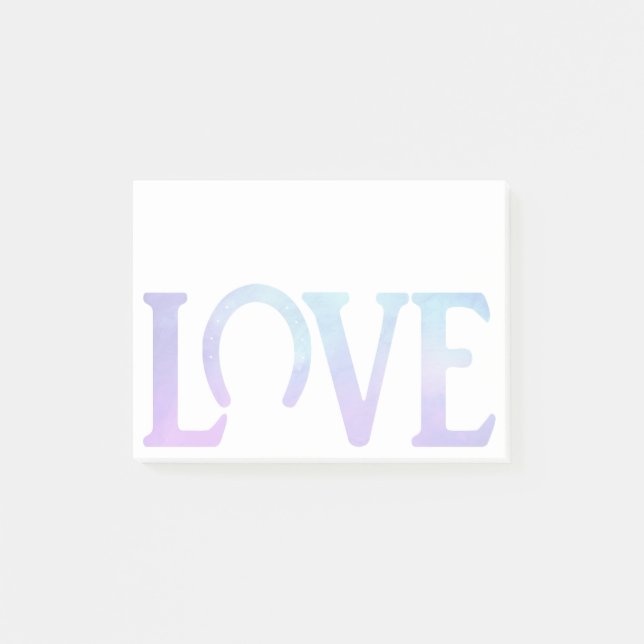 Love Hoof Purple Post-it Notes (Front)