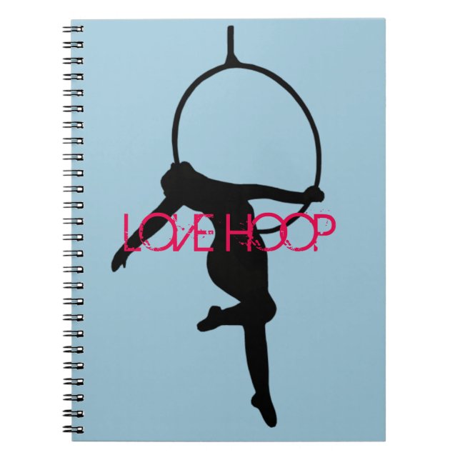 LOVE HOOP Aerial Hoop / Lyra Silhouette Note Book (Front)