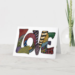 Love, Hope and Peace wish for the New Year Holiday Card