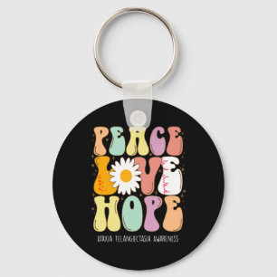 Love Hope Ataxia Telangiectasia Awareness Gift Key Ring