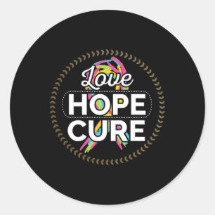 Love Hope Cure Children's Cancer Sufferers Byttle  Classic Round Sticker