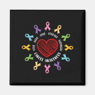 Love Hope Cure Courage Strength Cancer Awareness C Magnet