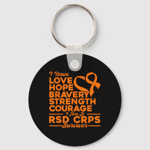 Love Hope Strength Courage Rsd Crps Awareness Key Ring