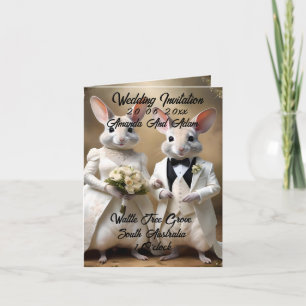 "Love Hops Down Under: A Bilby Wedding Celebration Note Card