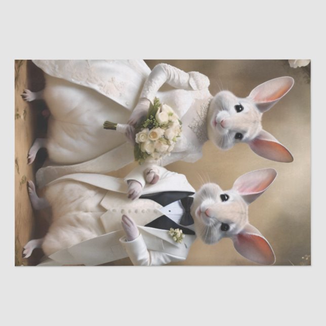 "Love Hops Down Under: A Bilby Wedding Celebration Tissue Paper (Front)