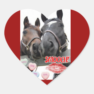 Love Horses Heart Sticker