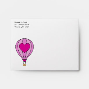 Love Hot Air Balloon A2 Envelope