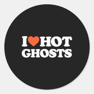 Love Hot Ghosts - I Heart Hot Ghosts - Y Ghost Classic Round Sticker