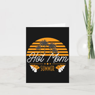 Love hot moms hot mum summer palm tree sunset card