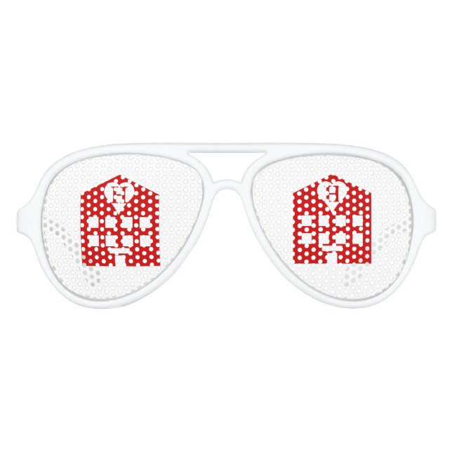 Love Hotel Japanese Emoji Aviator Sunglasses (Front)