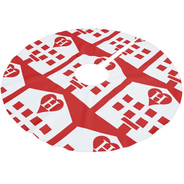 Love Hotel Japanese Emoji Brushed Polyester Tree Skirt (Angled)