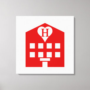Love Hotel Japanese Emoji Canvas Print