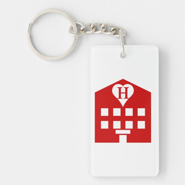 Love Hotel Japanese Emoji Key Ring (Front)