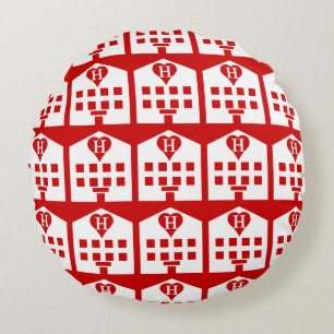 Love Hotel Japanese Emoji Round Cushion