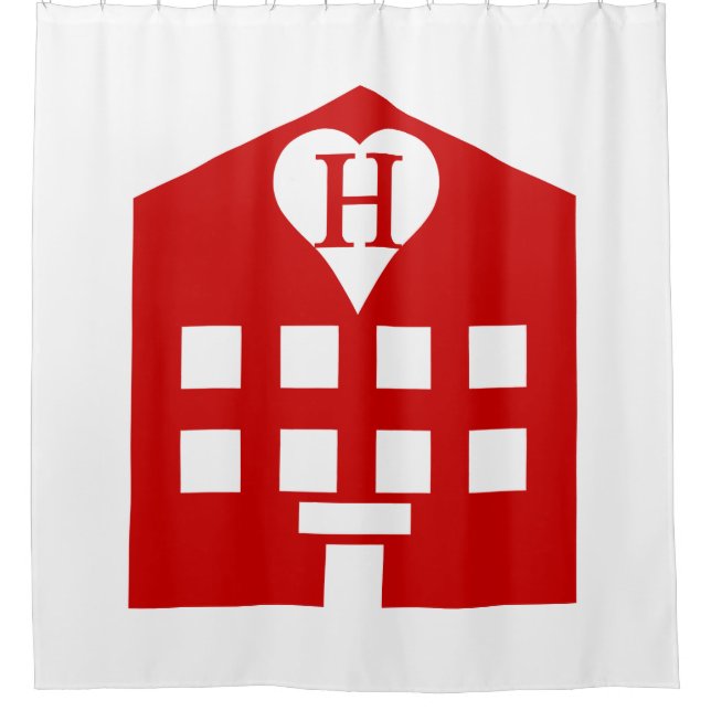 Love Hotel Japanese Emoji Shower Curtain (Front)