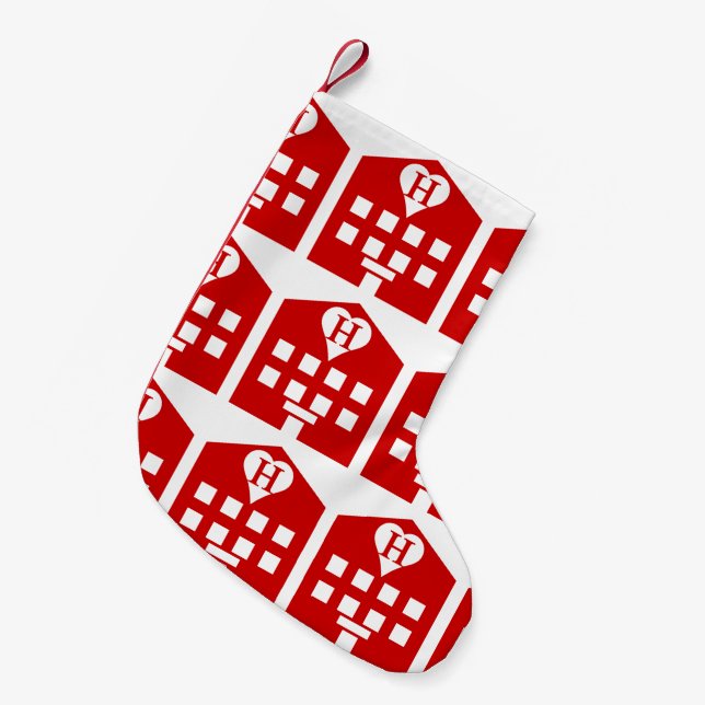 Love Hotel Japanese Emoji Small Christmas Stocking (Front (Hanging))