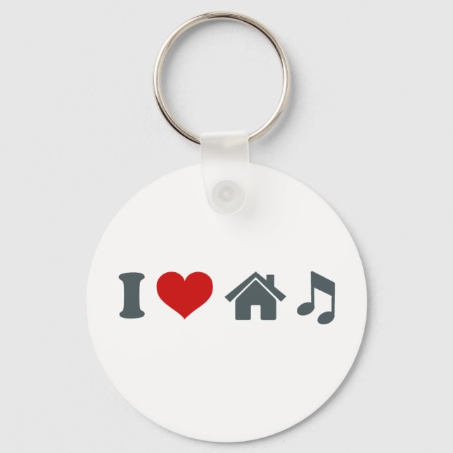 Love House Music Key Ring (Front)