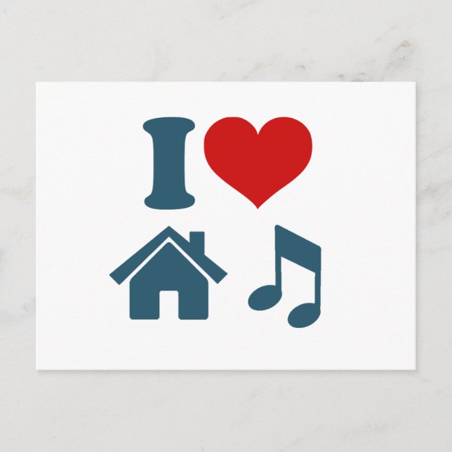 Love House Music Postcard (Front)