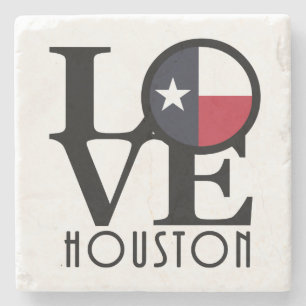 LOVE Houston Stone Coaster