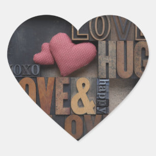 Love hug happy heart sticker