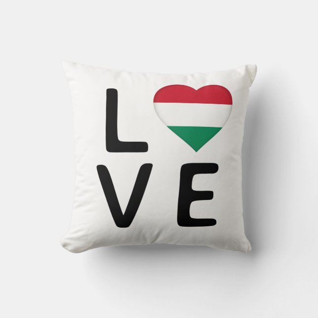 Love - Hungary Flag Cushion (Front)