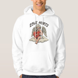 Love Hurts Cupid Angel Hoodie