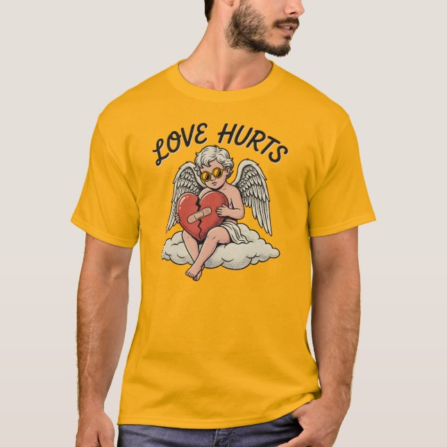 Love Hurts Cupid Angel T-Shirt (Front)