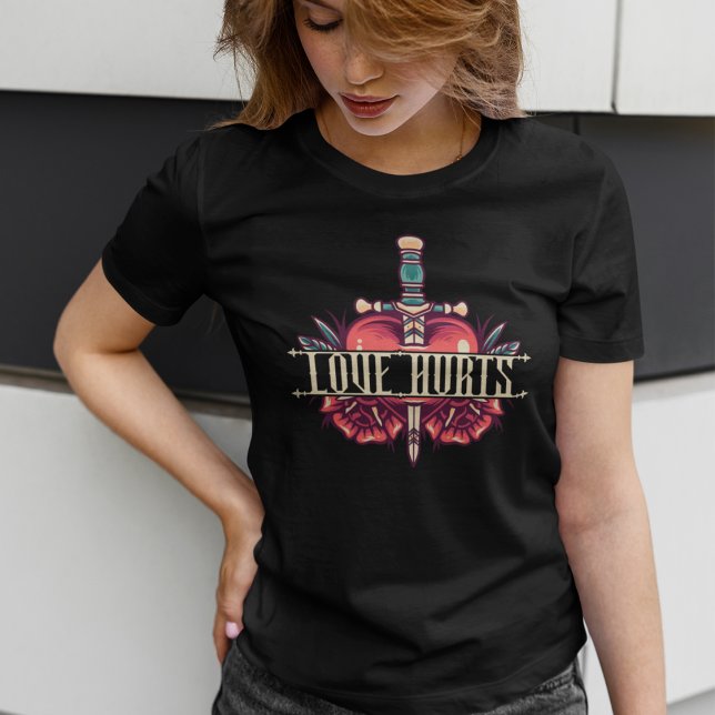 Love Hurts Heart and Dagger T-Shirt (Creator Uploaded)
