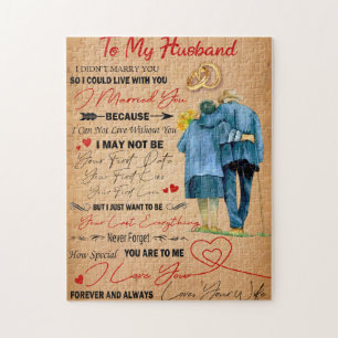 Love Husband   Letter To My Husband I Love You Jigsaw Puzzle