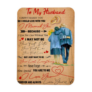 Love Husband Letter To My Husband I Love You Magnet
