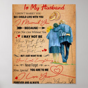 Love Husband   Letter To My Husband I Love You Poster