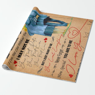 Love Husband Letter To My Husband I Love You Wrapping Paper