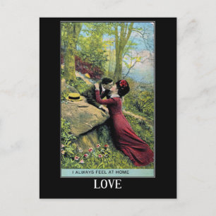 Love, I Always Feel at Home, Vintage Postcard