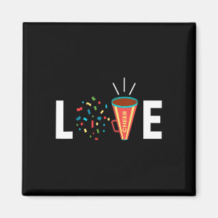 Love I Cheerleading Cheerleader Girl Gymnastics Ac Magnet